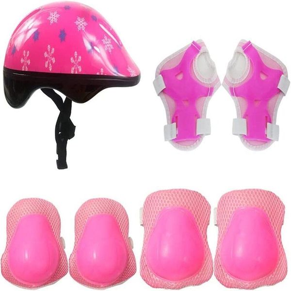 Kit de Proteção Infantil Kit Radical 7 Peças Plus Menina Rosa Utibom