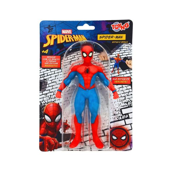 Boneco Que Estica Homem Aranha Marvel Toyng Spider Man Flexível 16cm