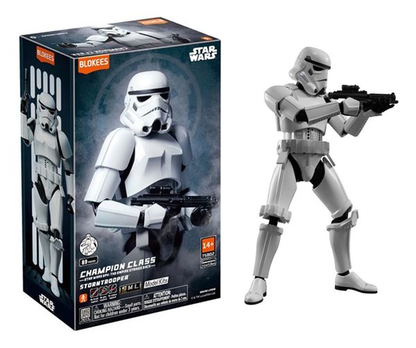 Boneco Articulado Stormtrooper - Model Kits - 89 Peças - Star Wars - Blokees