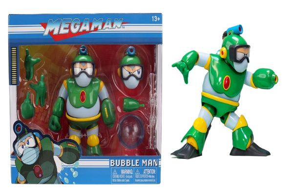 Boneco Articulado Bubble Man c/ Acessórios - Mega Man - Jada