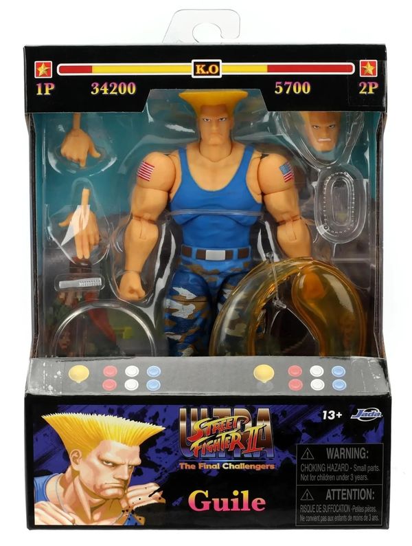 Guile - Player 2 - Ultra Street Fighter II - Boneco Articulado - Jada