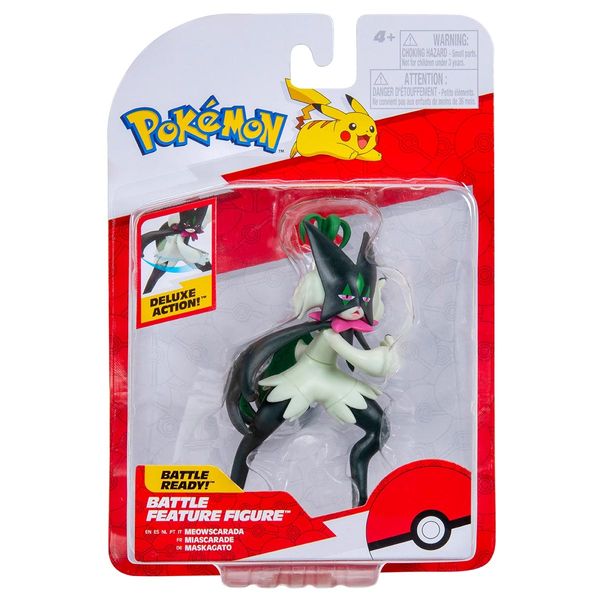 Boneco Meowscarada - Pokémon - Battle Feature Figure - Jazwares