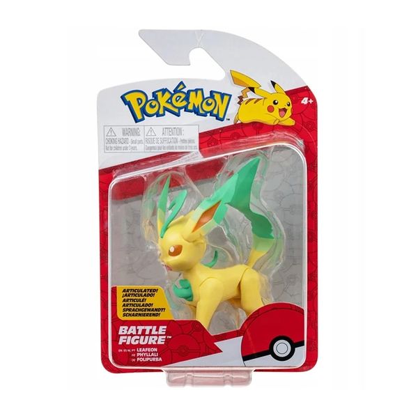 Boneco Leafeon - Pokémon - Battle Figure - Jazwares