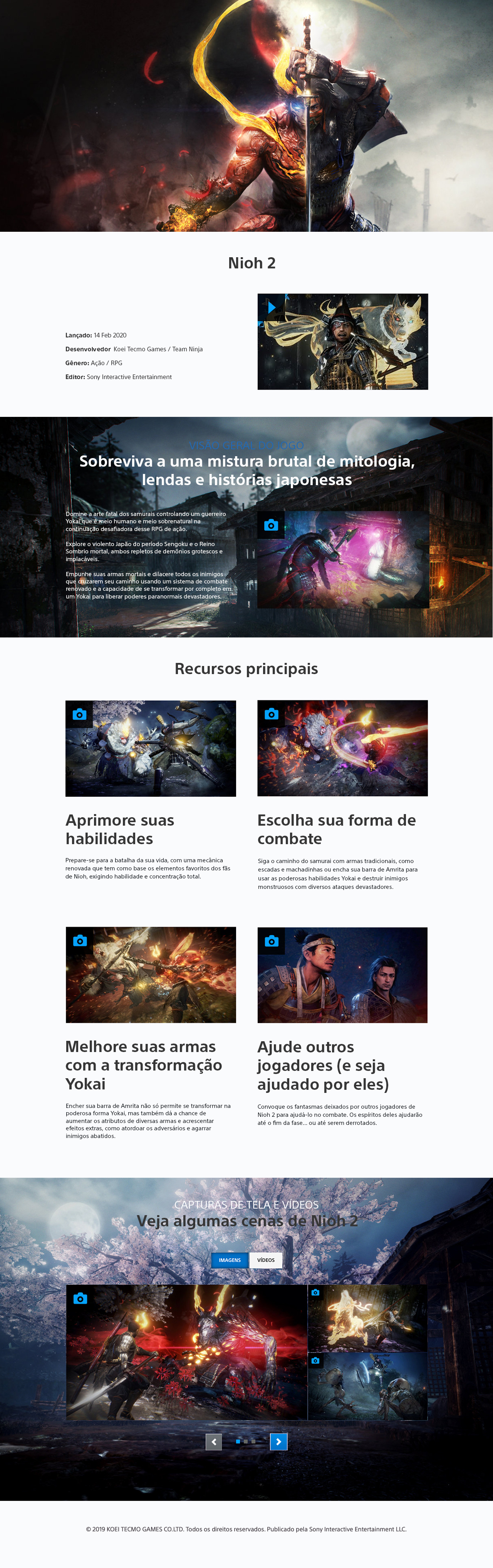 Jogo Nioh 2 PS4 Sony em Promocao com Melhor Preco